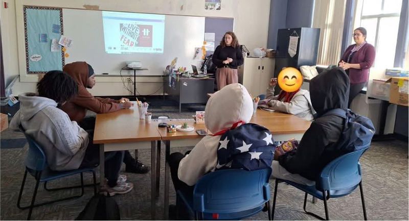 Students discuss skills for healthy relationships