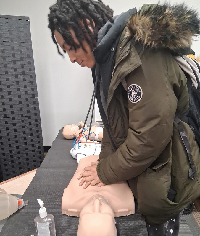 UHS Students explore healthcare careers and practice medical techniques.