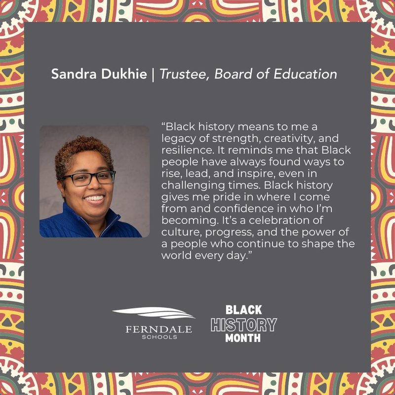Sandra Dukhie shares her thoughts on Black History.