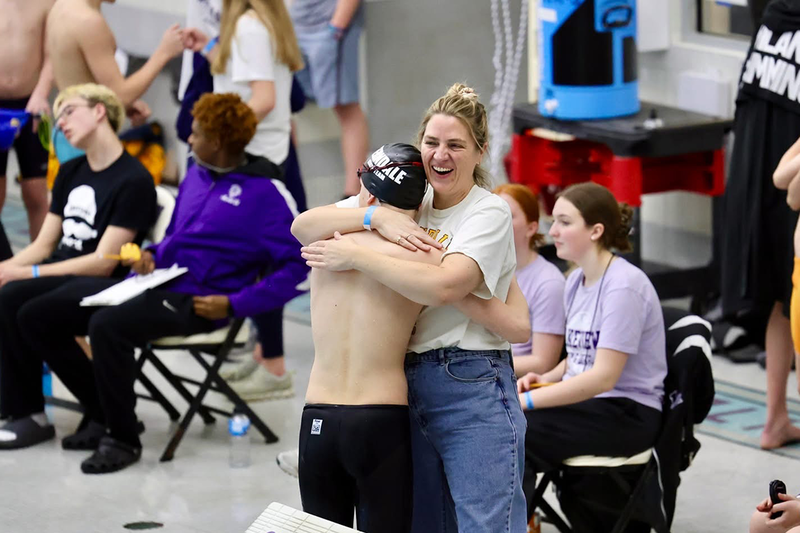 FMS Swim Team celebrates a victory!