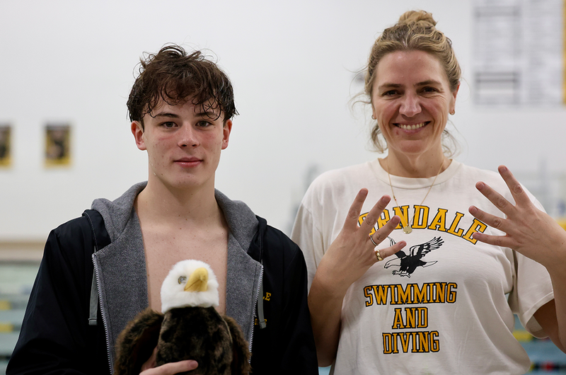 Jack Murray celebrates his 8th state cut in the 100m