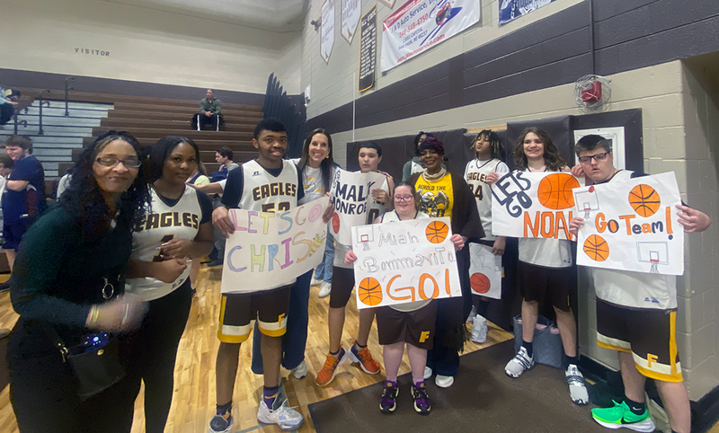 Students on Ferndale's Unified Basketball Team enjoyed a good game