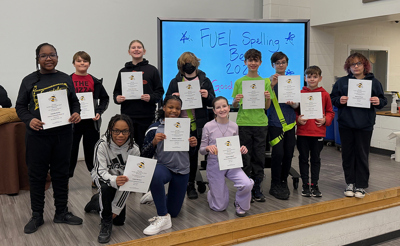 Spelling bee class champs and runners up