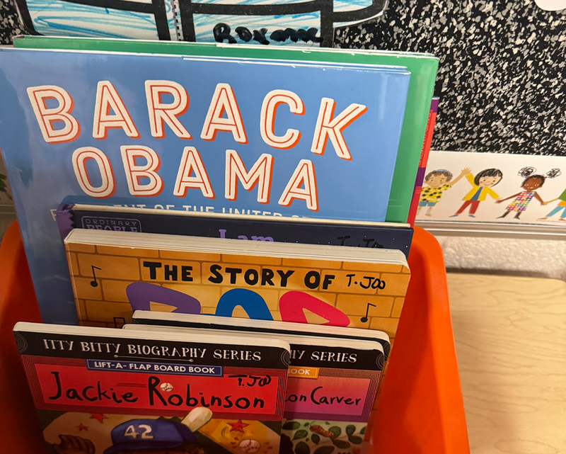 Books celebrating Black historical figures and stories are used in FECC classrooms.