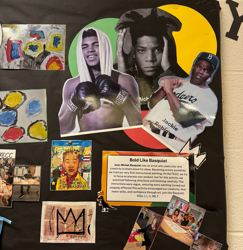 Hall Displays celebrate Black historical figures like Jean-Michel Basquiat