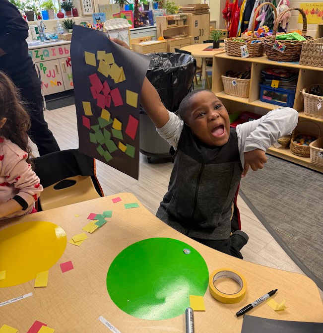 Preschool students make art to honor and remember Black history