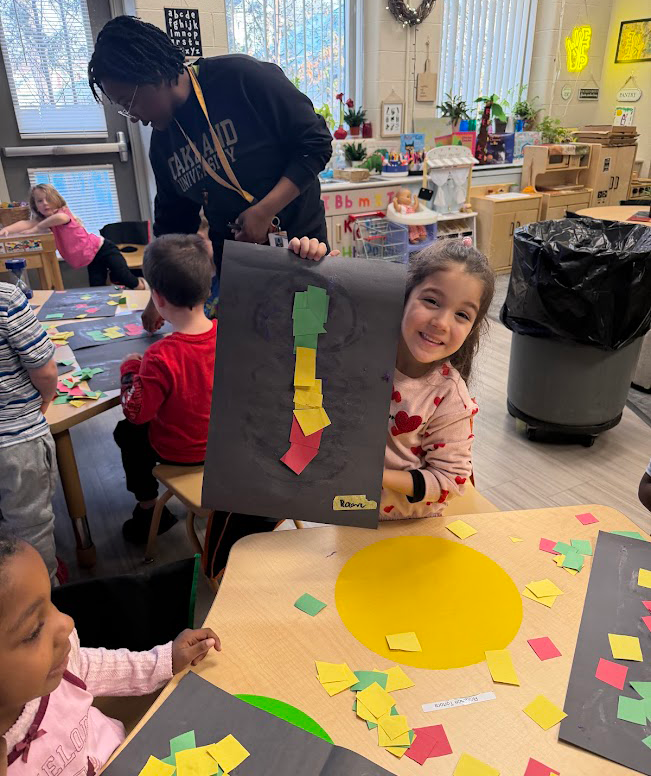 Preschool students make art to honor and remember Black history