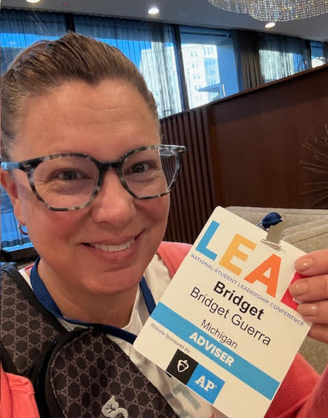 Mrs. Guerra Poses at the Student Leadership Conference