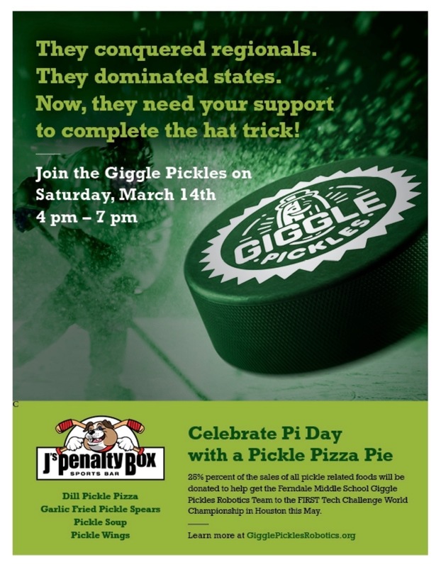 Pickle Pizza Pie fundraiser