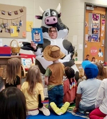 families gather for literacy night at Ferndale Early Childhood Center