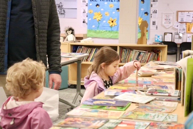 families gather for literacy night at Ferndale Early Childhood Center
