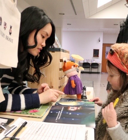 families gather for literacy night at Ferndale Early Childhood Center