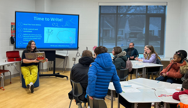 FLower literacy night brings families together in for reading and other fun activities.