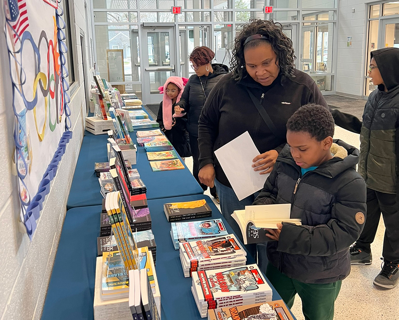 FLower literacy night brings families together in for reading and other fun activities.