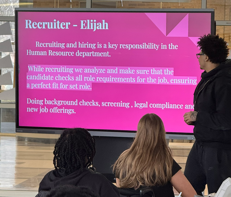 FHS Business Management students presented their business plans