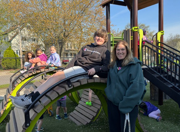 students and staff clean-up for Earth Week