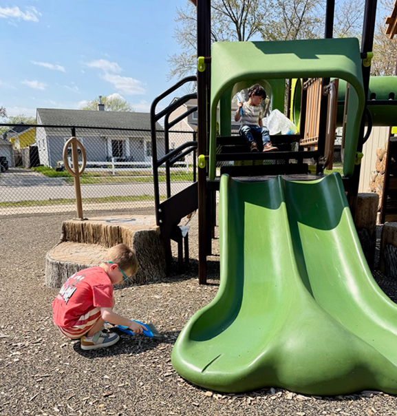 students and staff clean-up for Earth Week