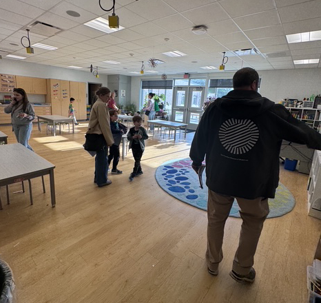Kindergartener round-up introduces Kinder students to their school building.