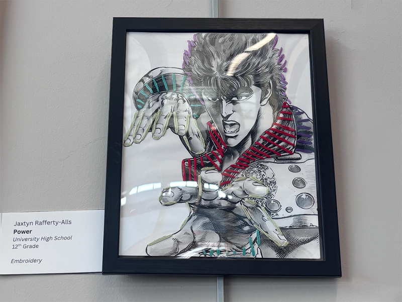 families view student art from UHS Art Club