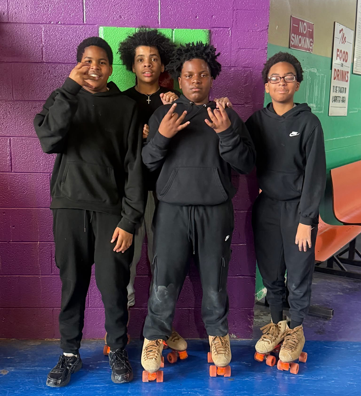 students at FMS Skate Night