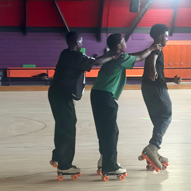 students at FMS Skate Night