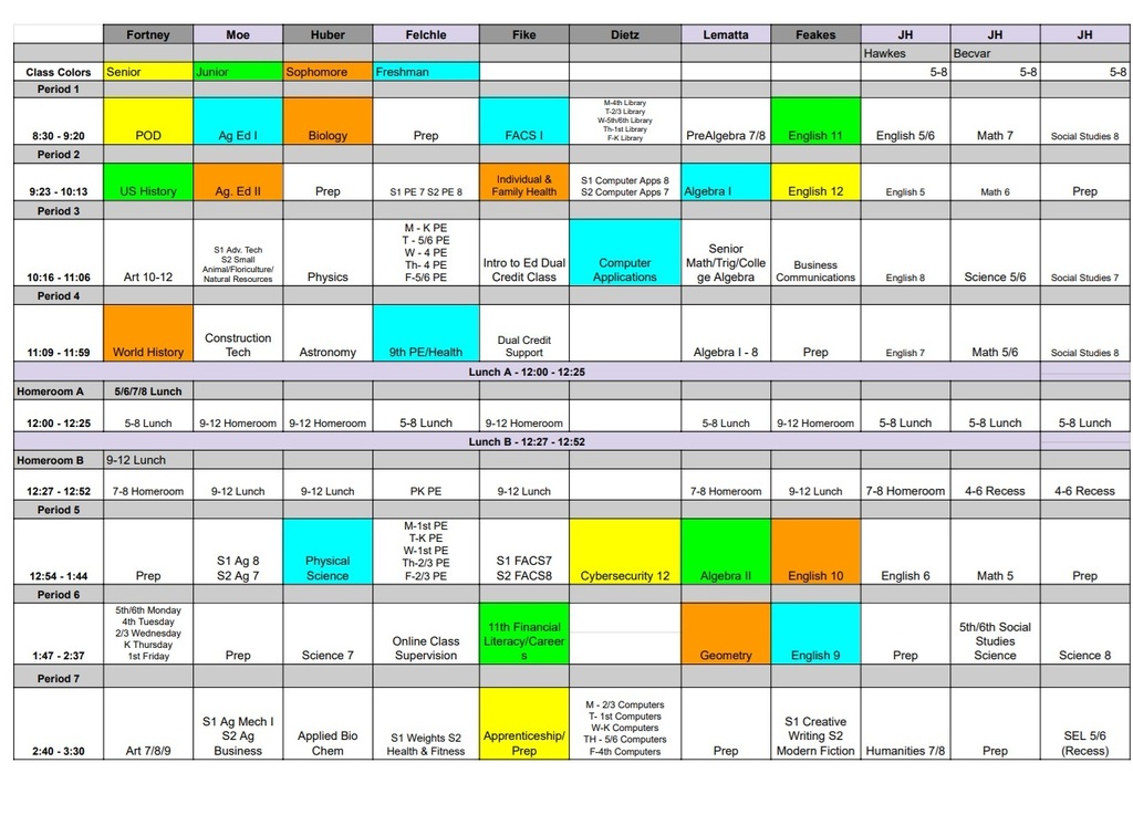 schedule