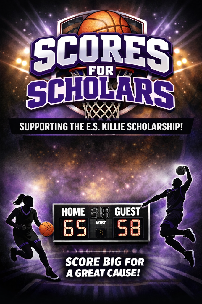 A poster with the title Scores for Scholars telling what it supports