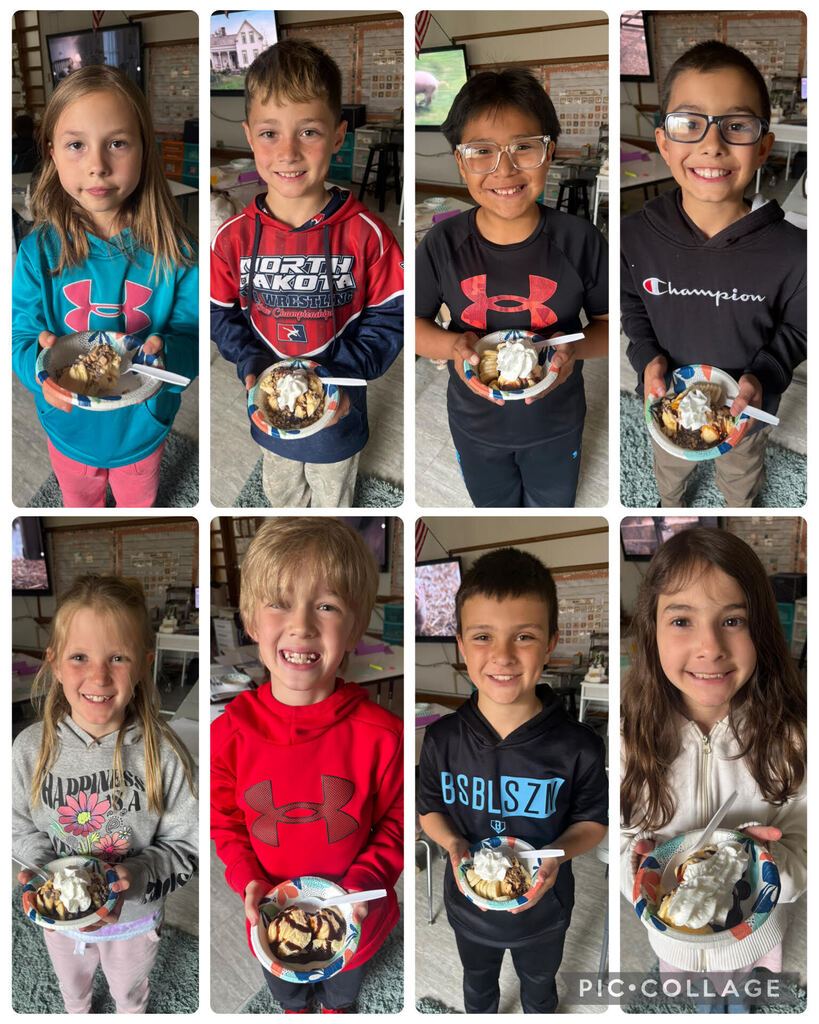 Kids with ice cream sundaes