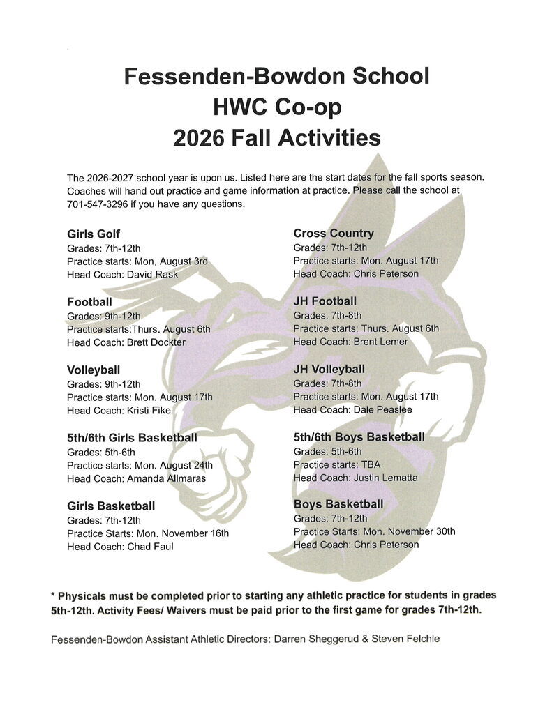 2026 Fall Activities updated