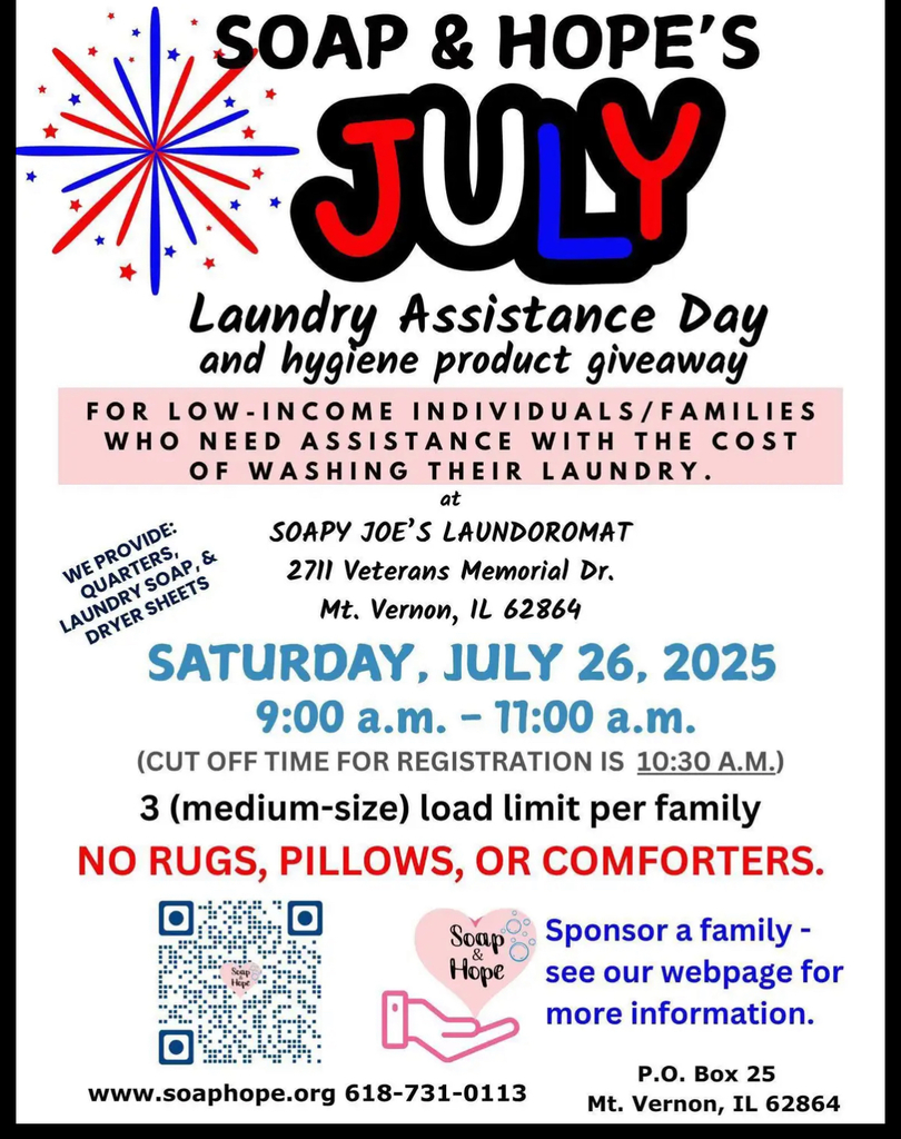 Soap & Hope July Flyer 