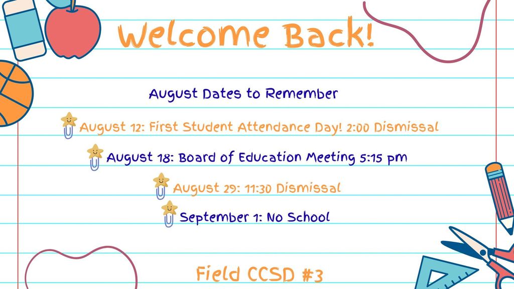August Dates to Remember