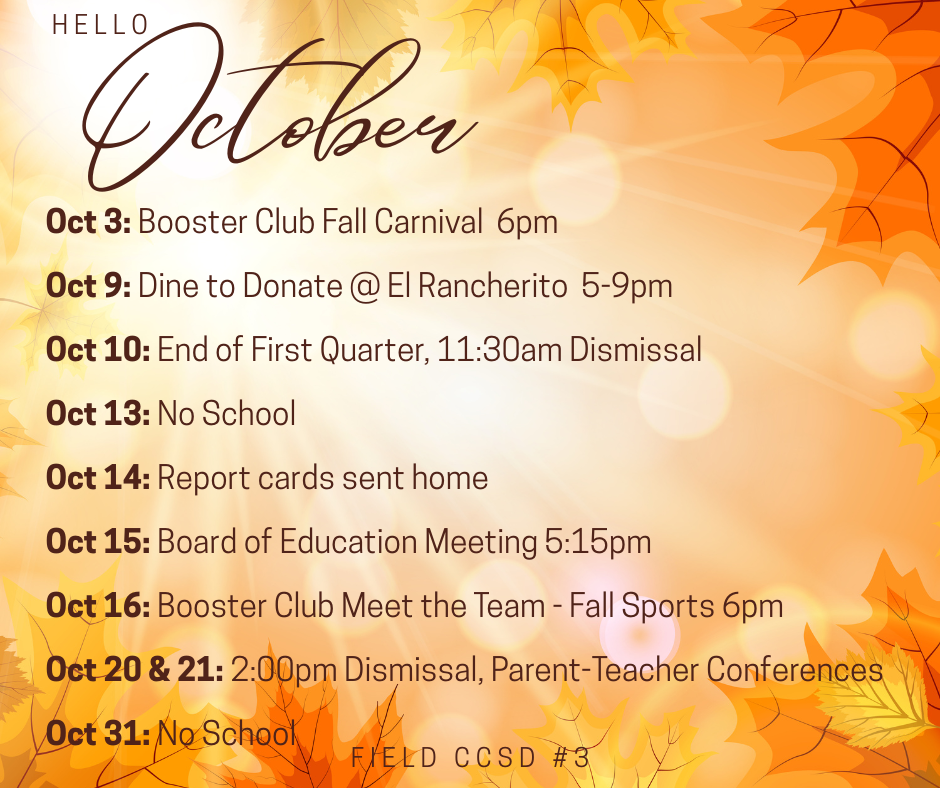 October Dates to Remember