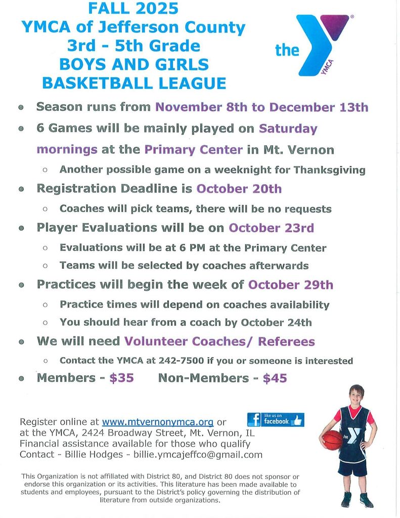 YMCA Basketball Flyer