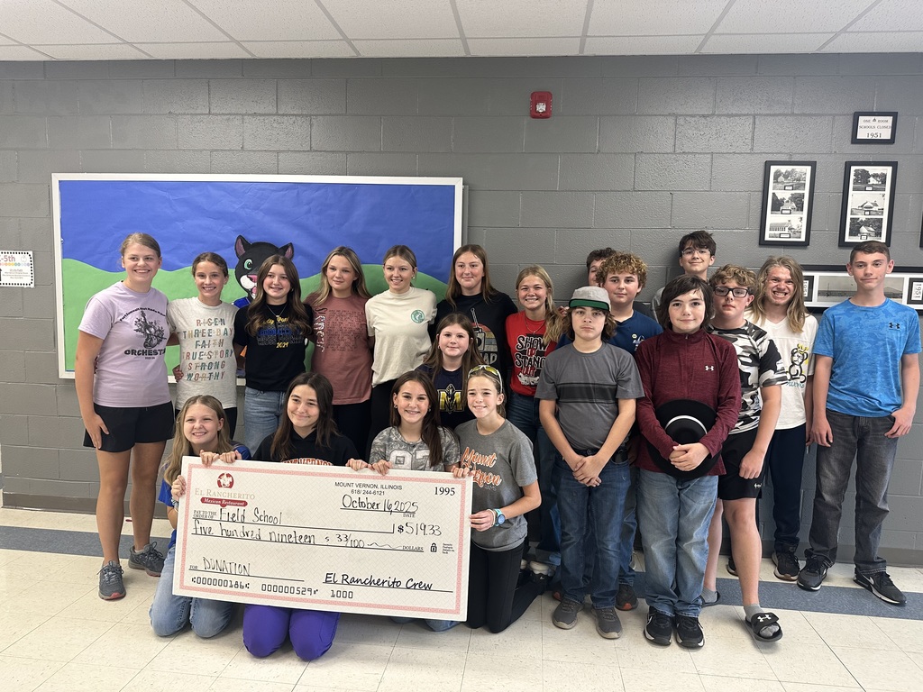 8th Grade Class with Check