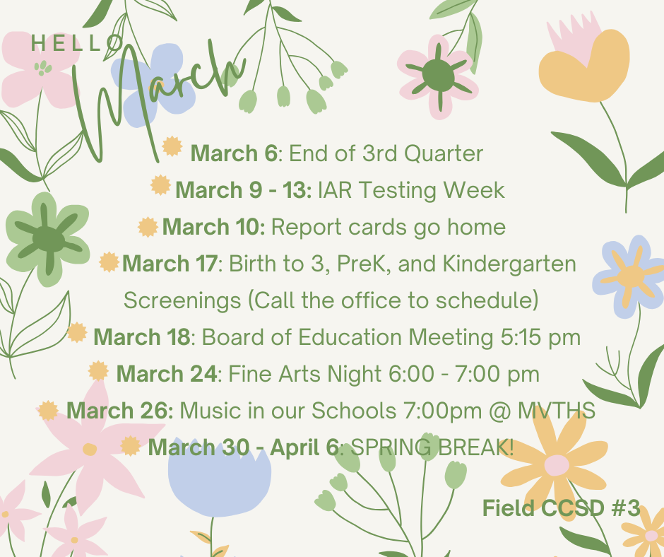 March Important Dates