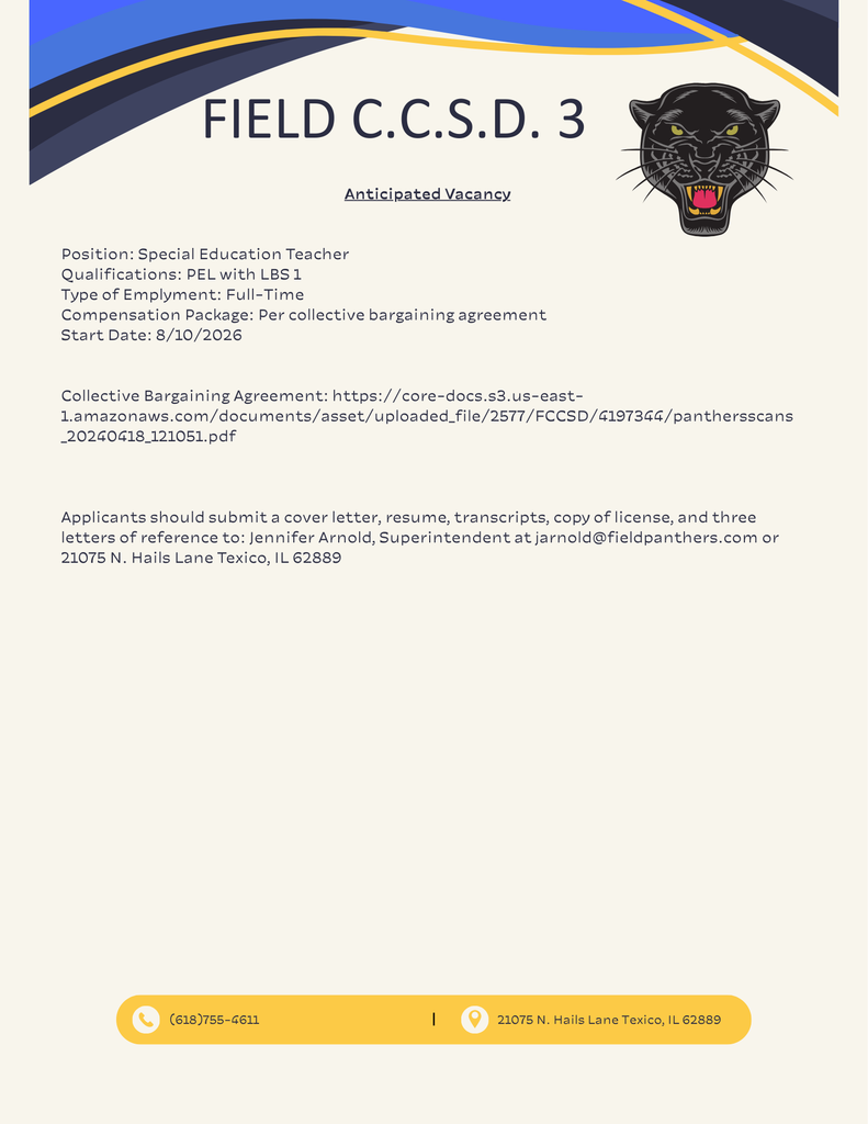 Special Edu. Opening