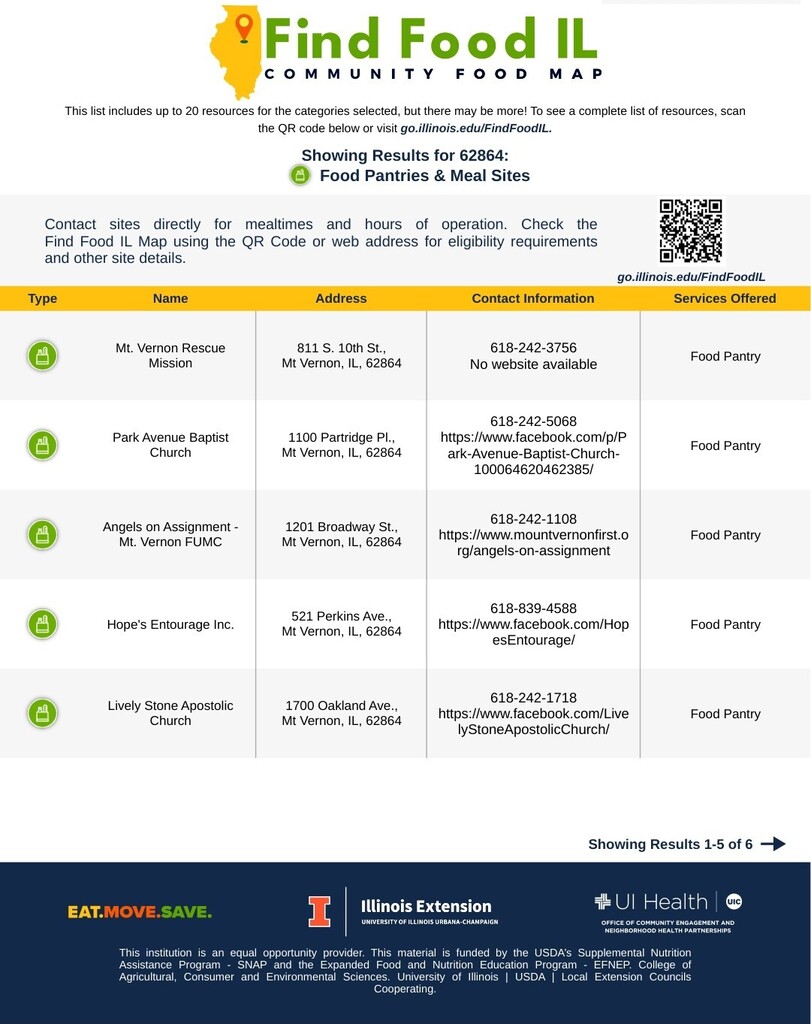 food pantry information visit https://eat-move-save.extension.illinois.edu