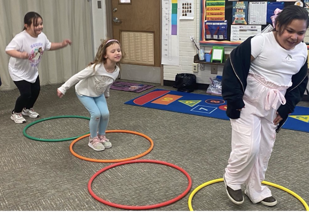 2nd grade and preschool olympics