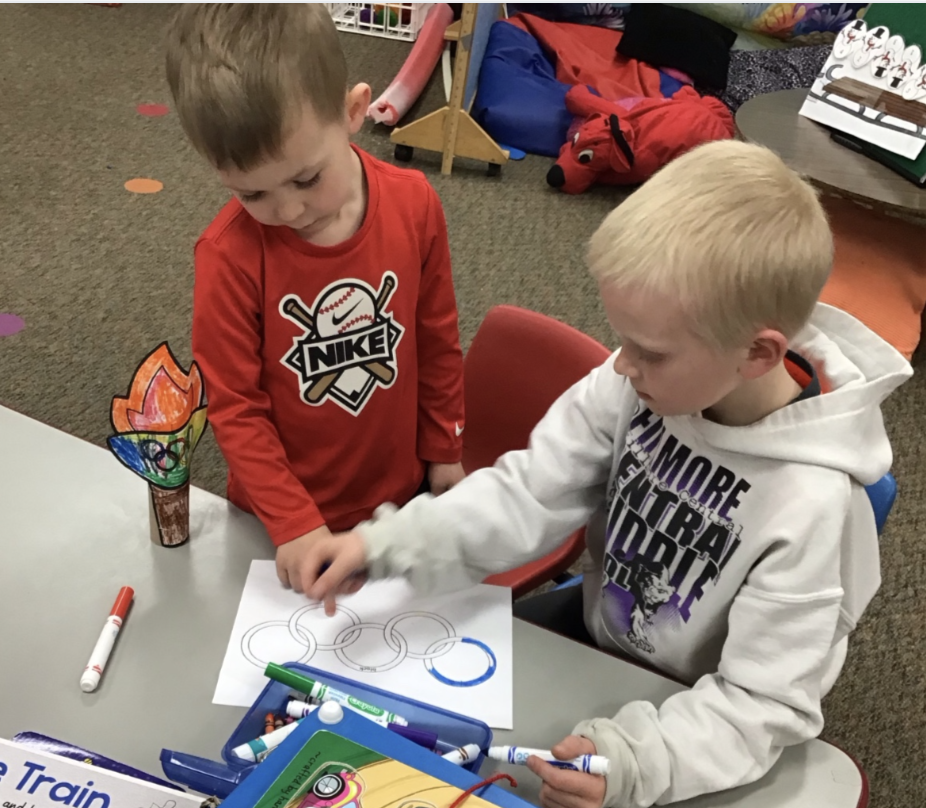 2nd grade and preschool olympics