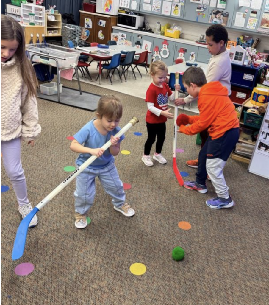 2nd grade and preschool olympics
