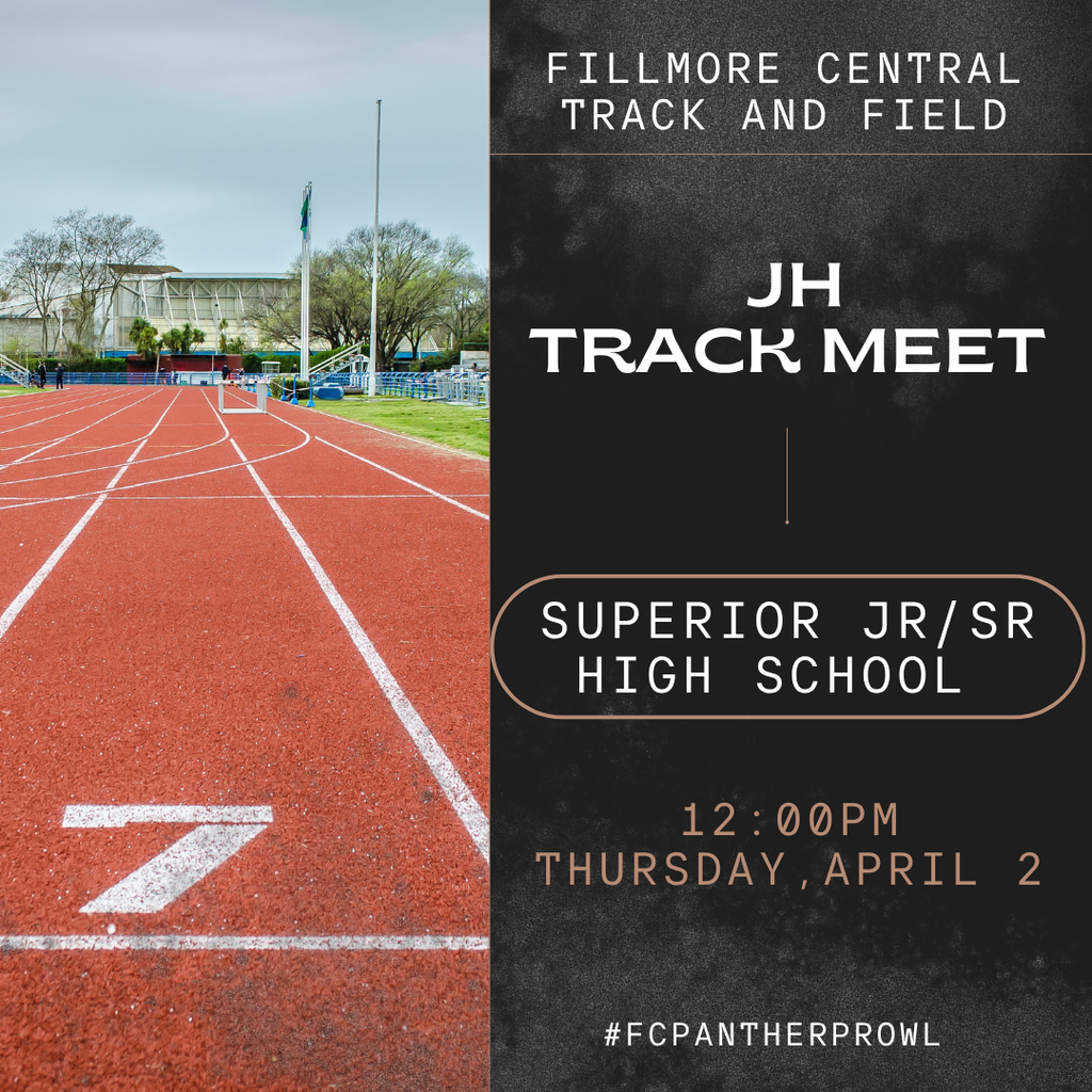 JH Track meet @ Superior Order of events