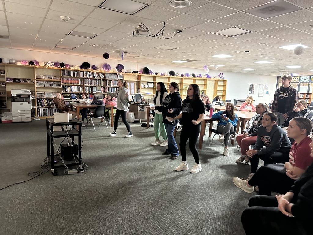 High School students playing Just Dance as a part of their class competitions.