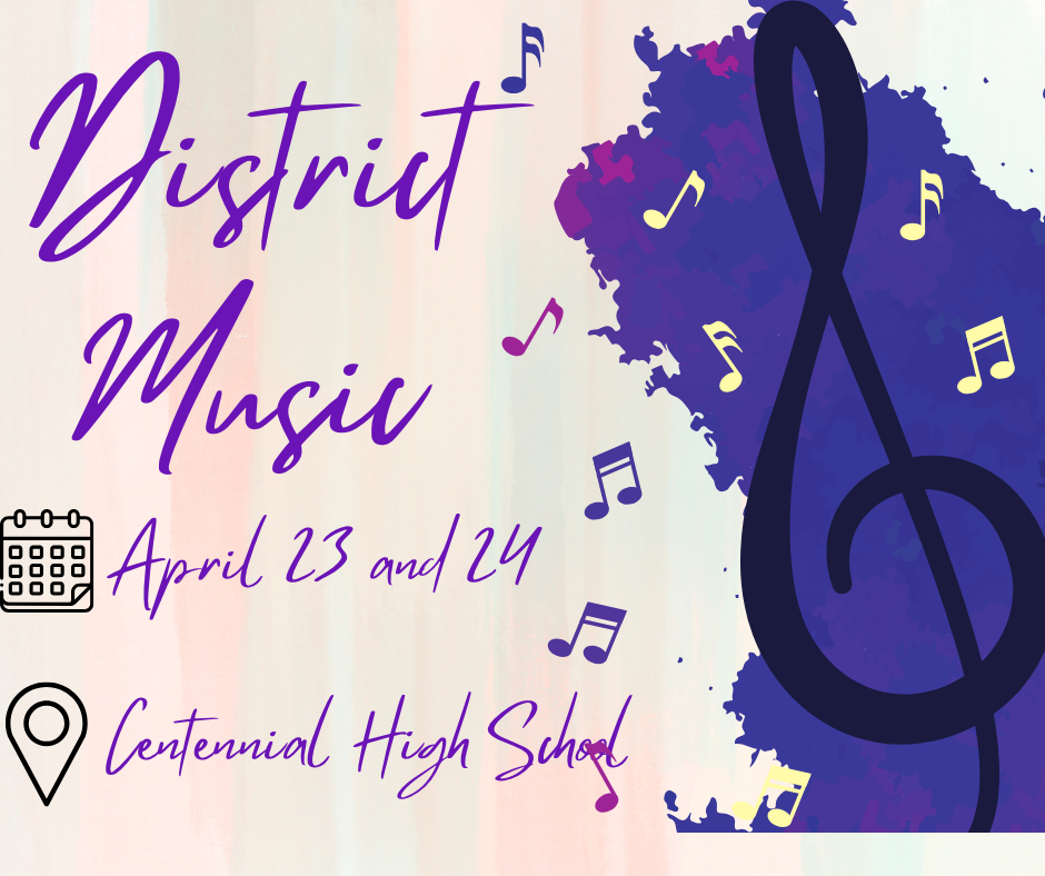 District music contest at Centennial. 