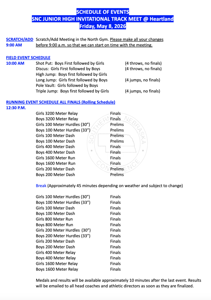 JH SNC Track meet at Heartland