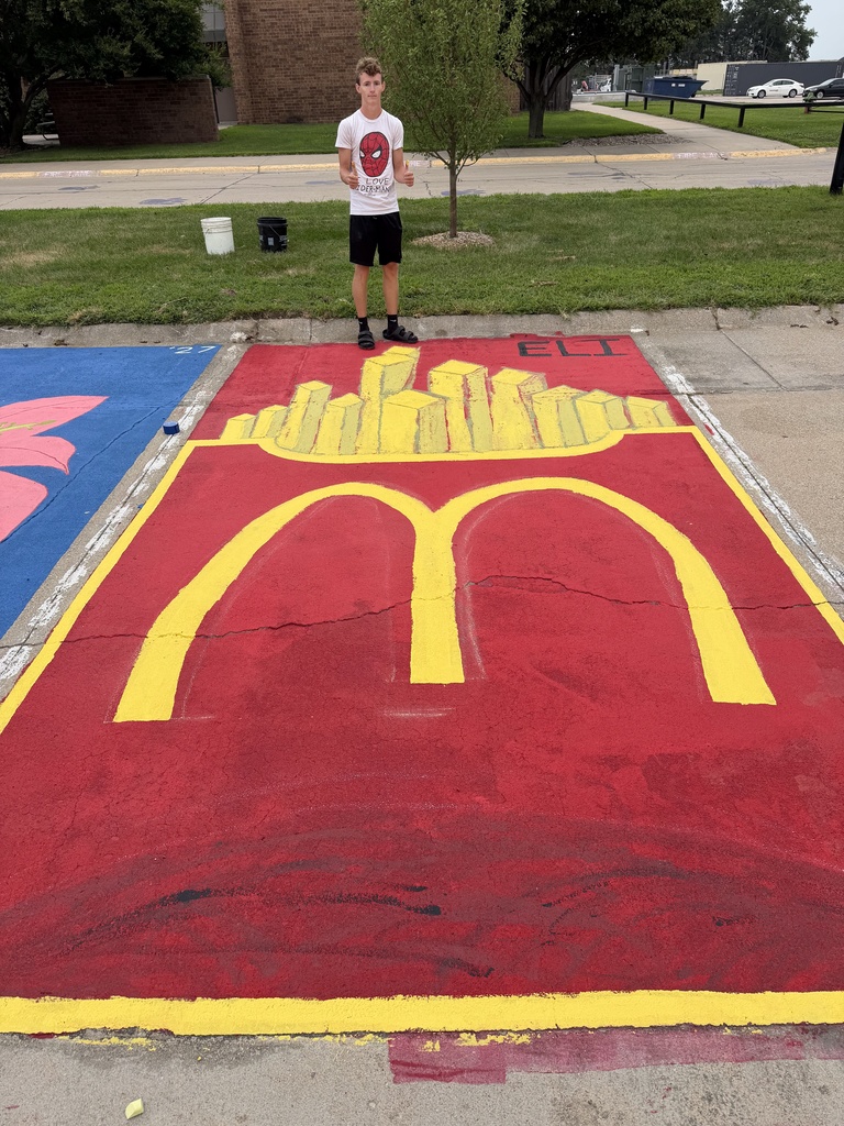 Eli with his parking spot.