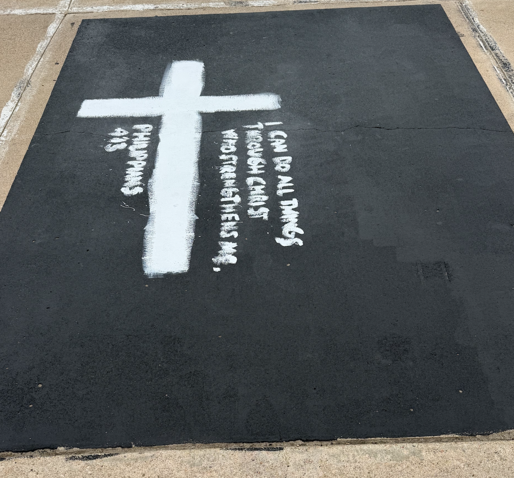 Kayden's senior parking spot.