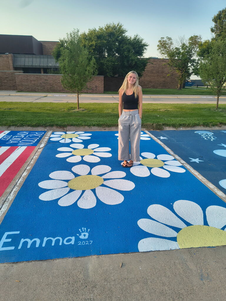 Emma's senior parking spot.