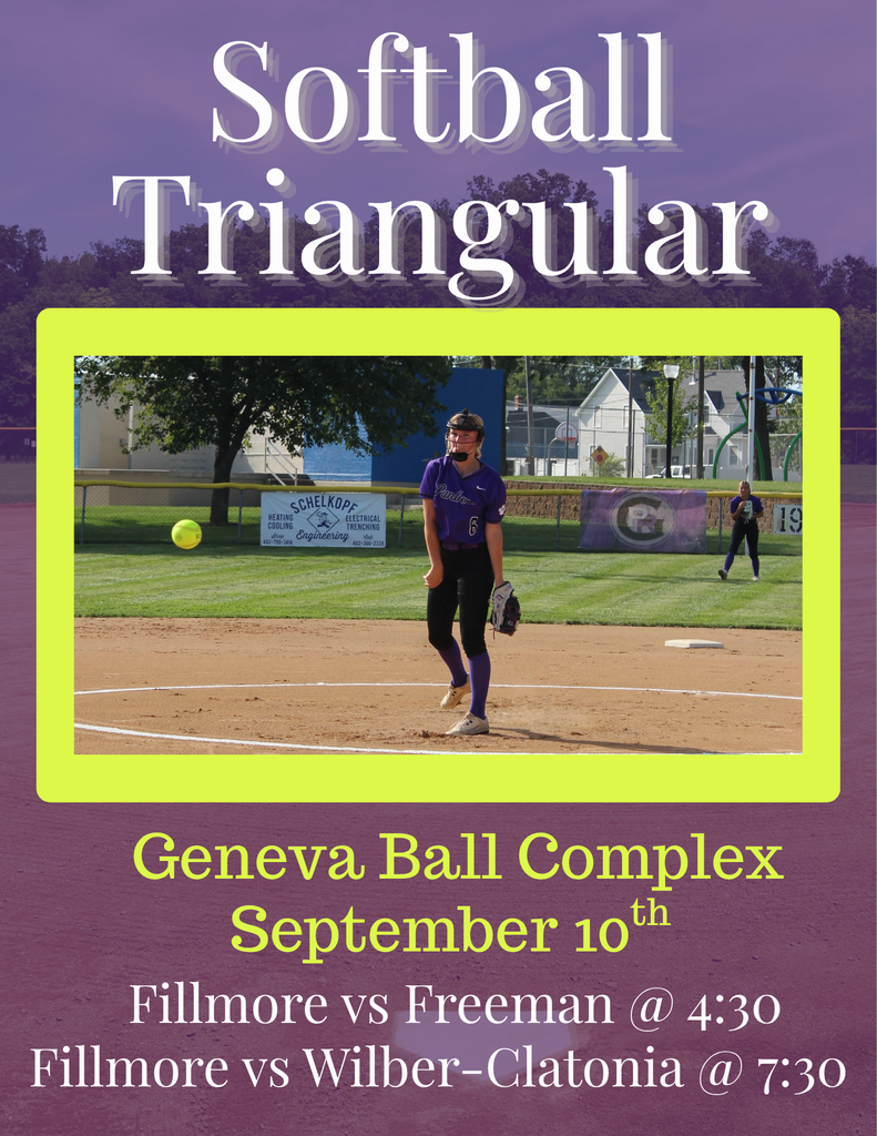 Softball triangular at home.