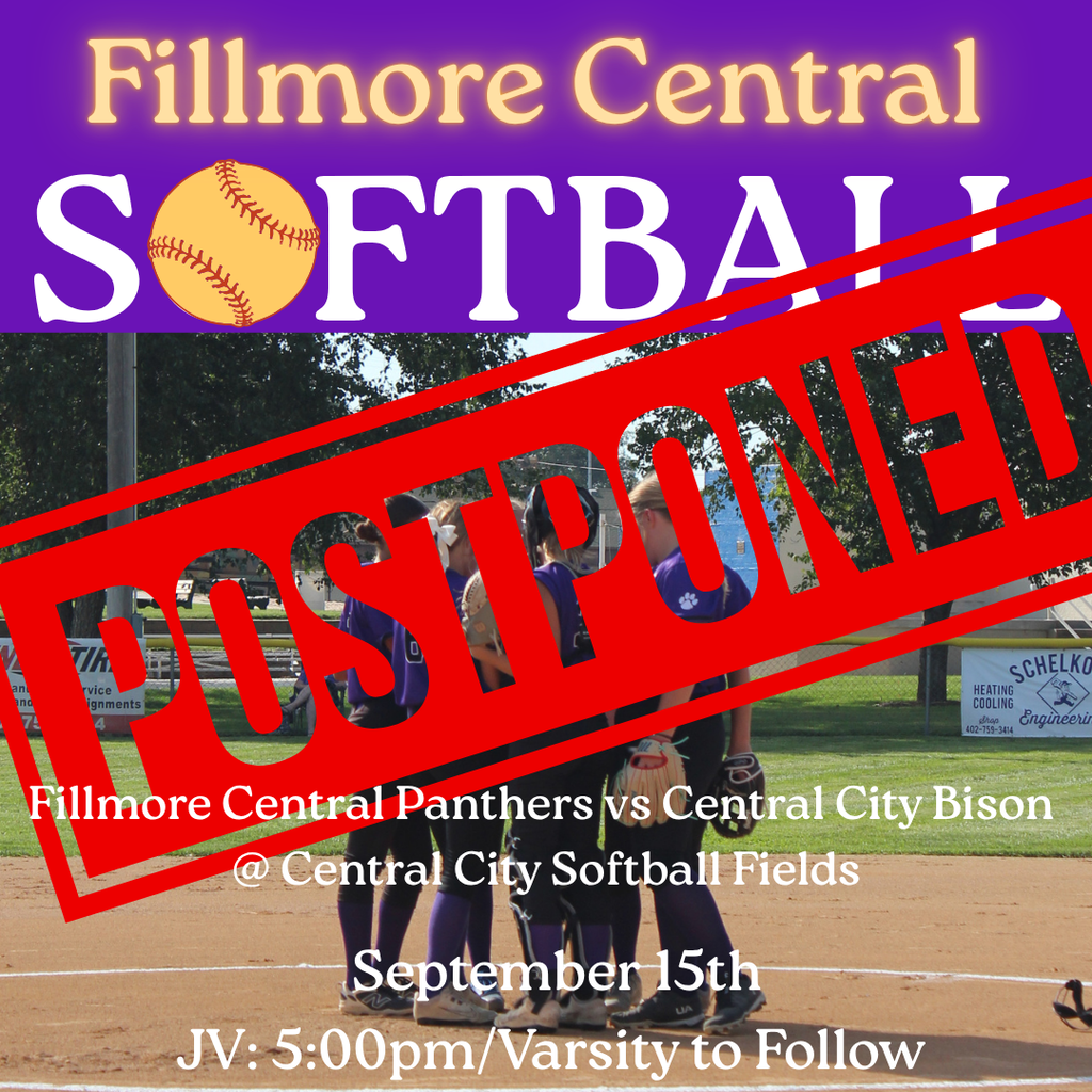 Softball at Central City is postponed.