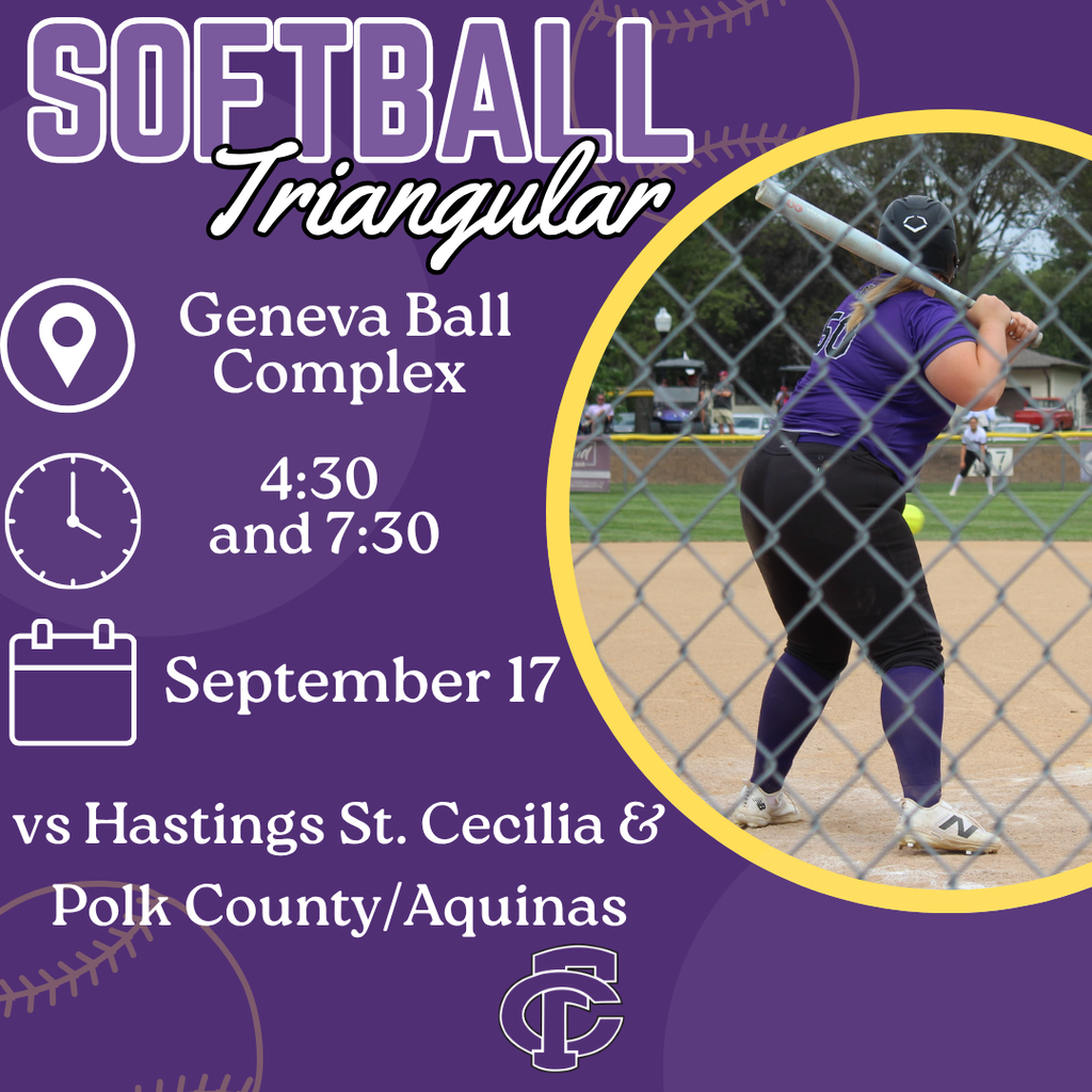Softball triangular at home. 